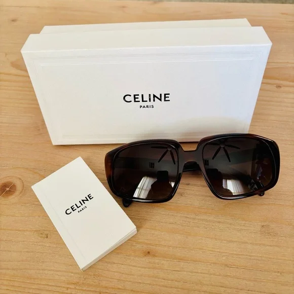 Celine Paris CL400731 53F Tortoise Gradient Authentic Sunglasses w/ Box 60mm 19 - Picture 1 of 12